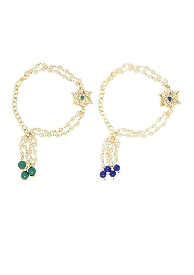 Set Of 2 Beaded Lumbas Rakhi - Indya