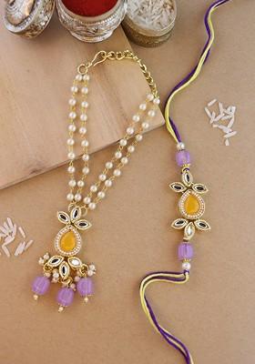 Bhaiya Bhabhi Rakhi Set With Roli Chawal And Card