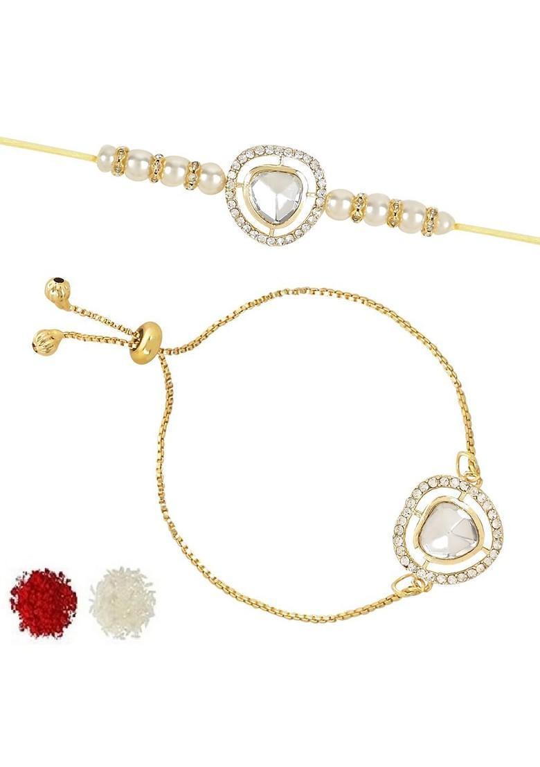 Bhaiya Bhabhi Rakhi Set With Roli Chawal And Card