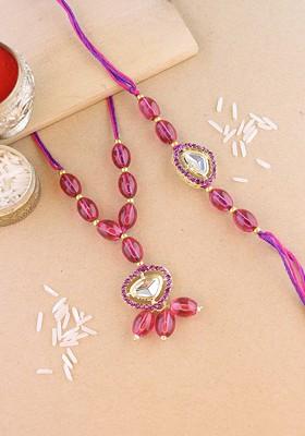 Bhaiya Bhabhi Rakhi Set With Roli Chawal And Card