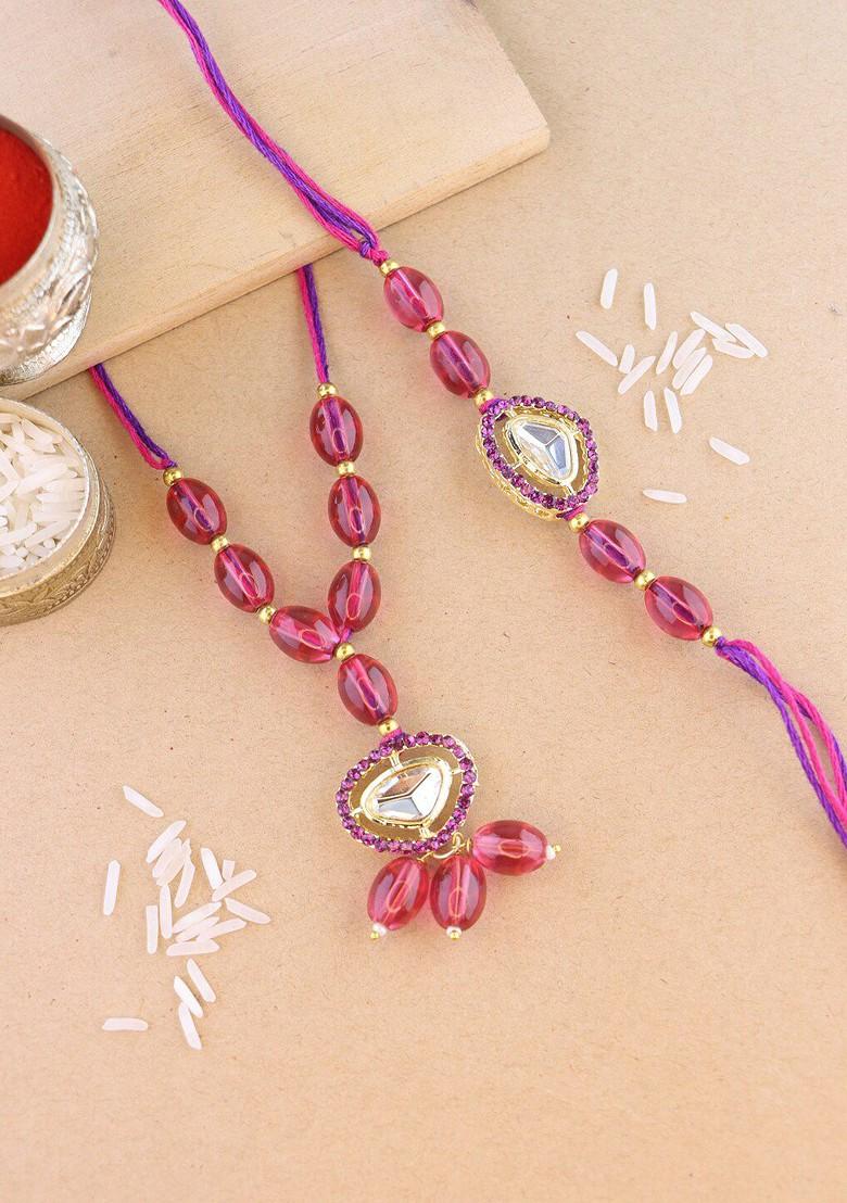 Bhaiya Bhabhi Rakhi Set With Roli Chawal And Card