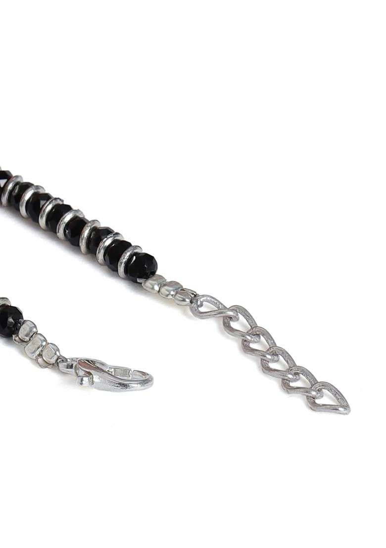 Silver Plated Beaded Nazaria Rakhi For Baby And Infants - Indya