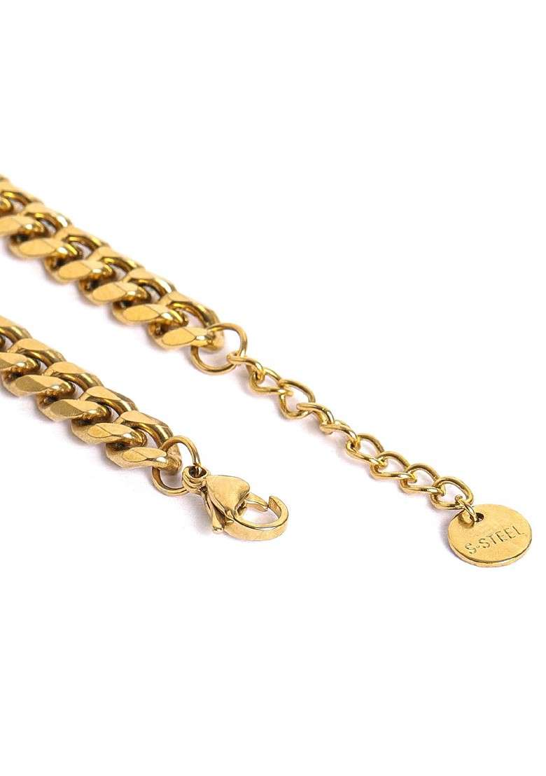 Gold Plated Stainless Steel Bracelet Rakhi With Greeting Card Roli Chawal - Indya