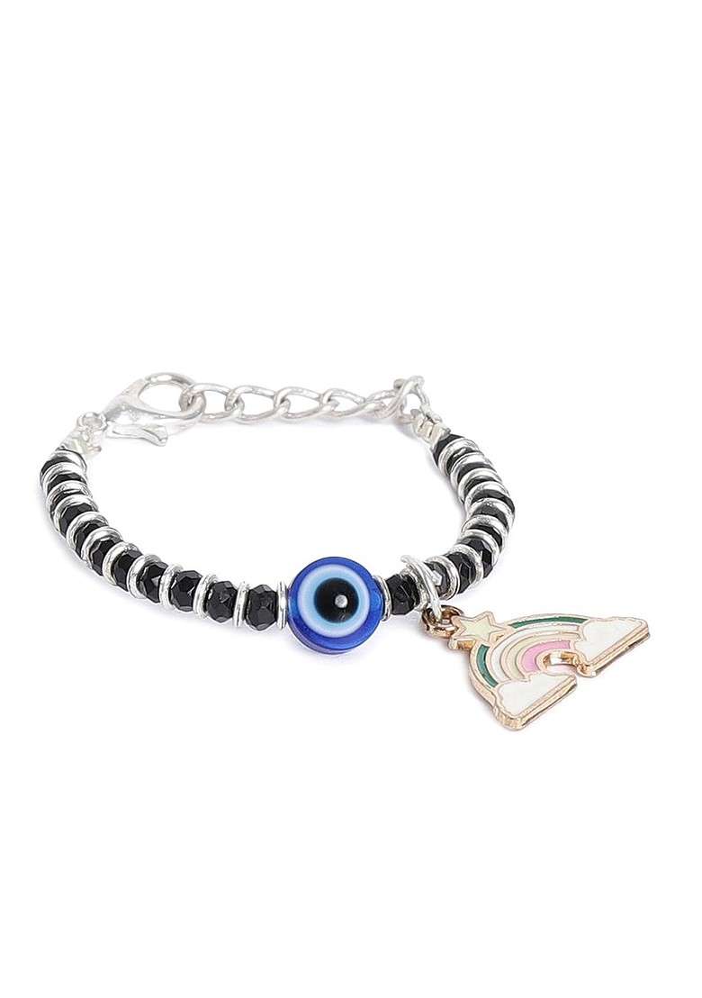 Evil Eye Charm Rakhi For Infant Boys With Roli Chawal Rakhi Card - Indya