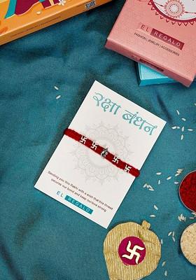 Om Charm Details Bhai Rakhi With Roli And Chawal