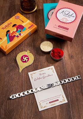Bhai Chain Charm Details Bhai Stainless Steel Rust Free Rakhi With Roli Chawal