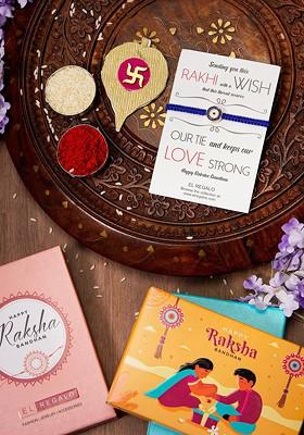 Evil Eye Charm Details Bhai Rakhi With Roli And Chawal