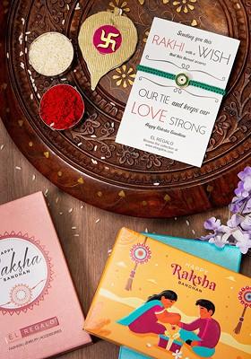 Evil Eye Charm Details Bhai Rakhi With Roli And Chawal