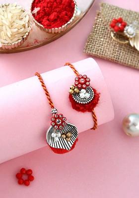 Unisex Set Of 2 Bhaiya Bhabhi Rakhis