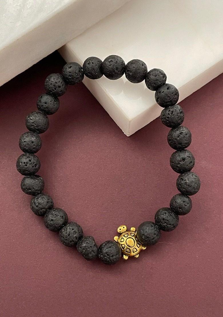 Gold Plated And Tortoise Charm Bracelet Rakhi - Indya