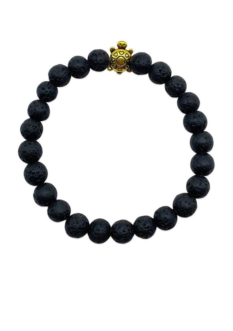 Gold Plated And Tortoise Charm Bracelet Rakhi - Indya