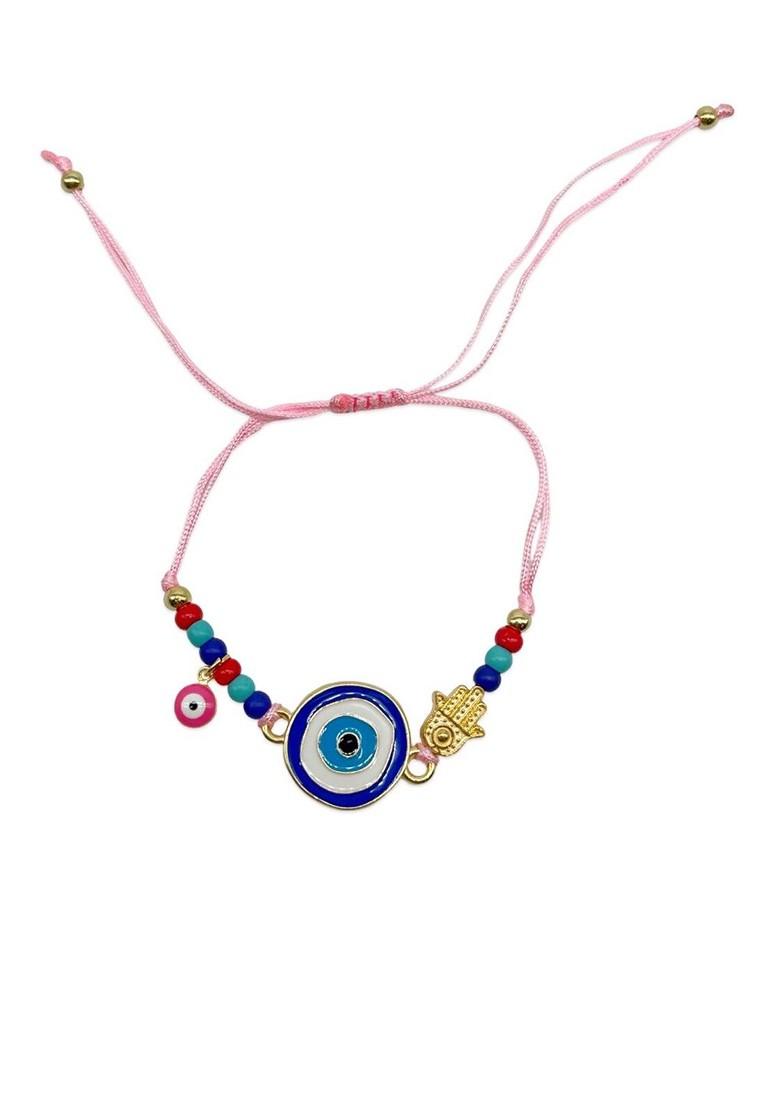 Evil Eye And Beaded Thread Rakhi - Indya