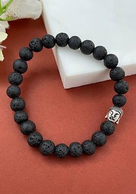 Silver Plated Buddha Charm Bracelet Rakhi