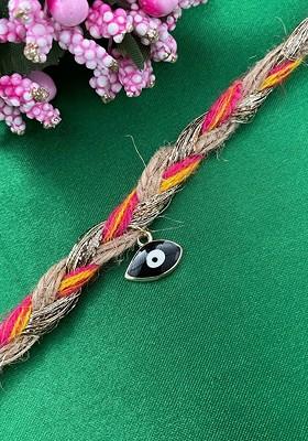 Evil Eye And Beaded Thread Rakhi