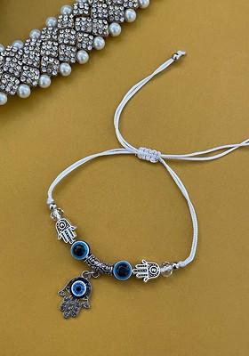 Evil Eye Beaded Thread Rakhi