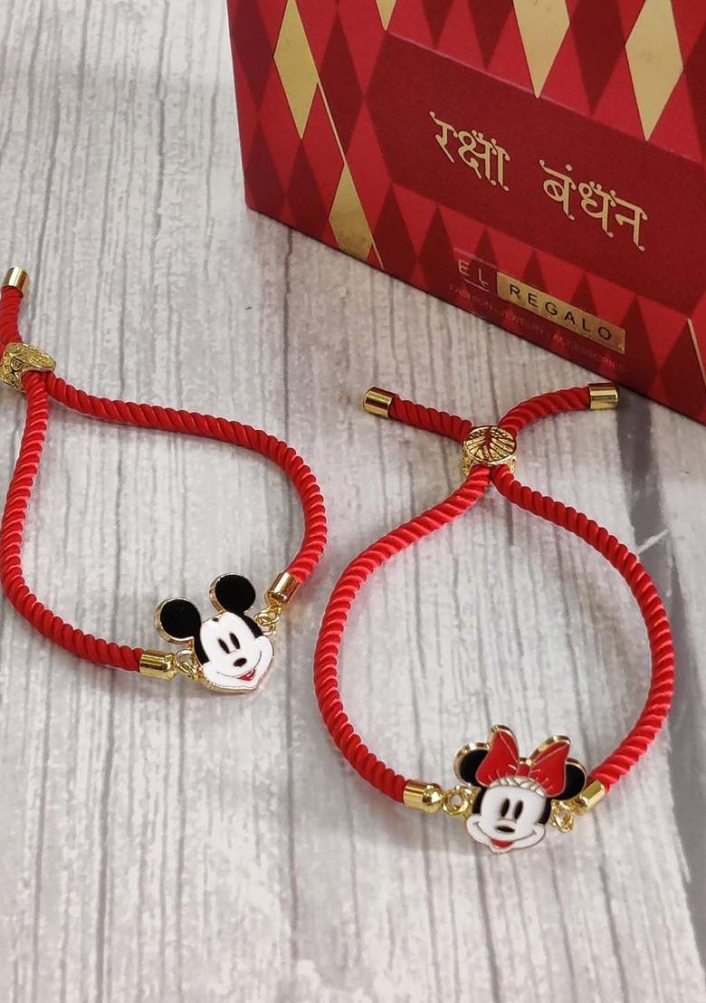 Kids Set Of 2 Red Rakhi - Indya