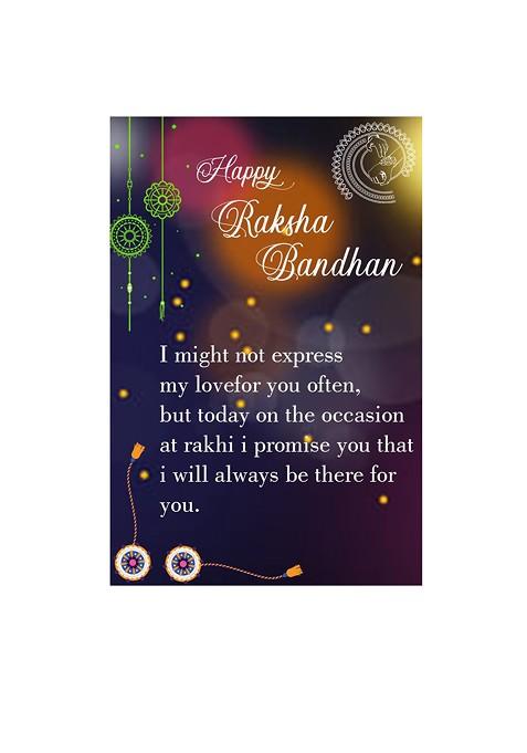 Gold Toned And Red Set Of 4 Rakhi Pooja Thali Roli Chawal And Greeting Card