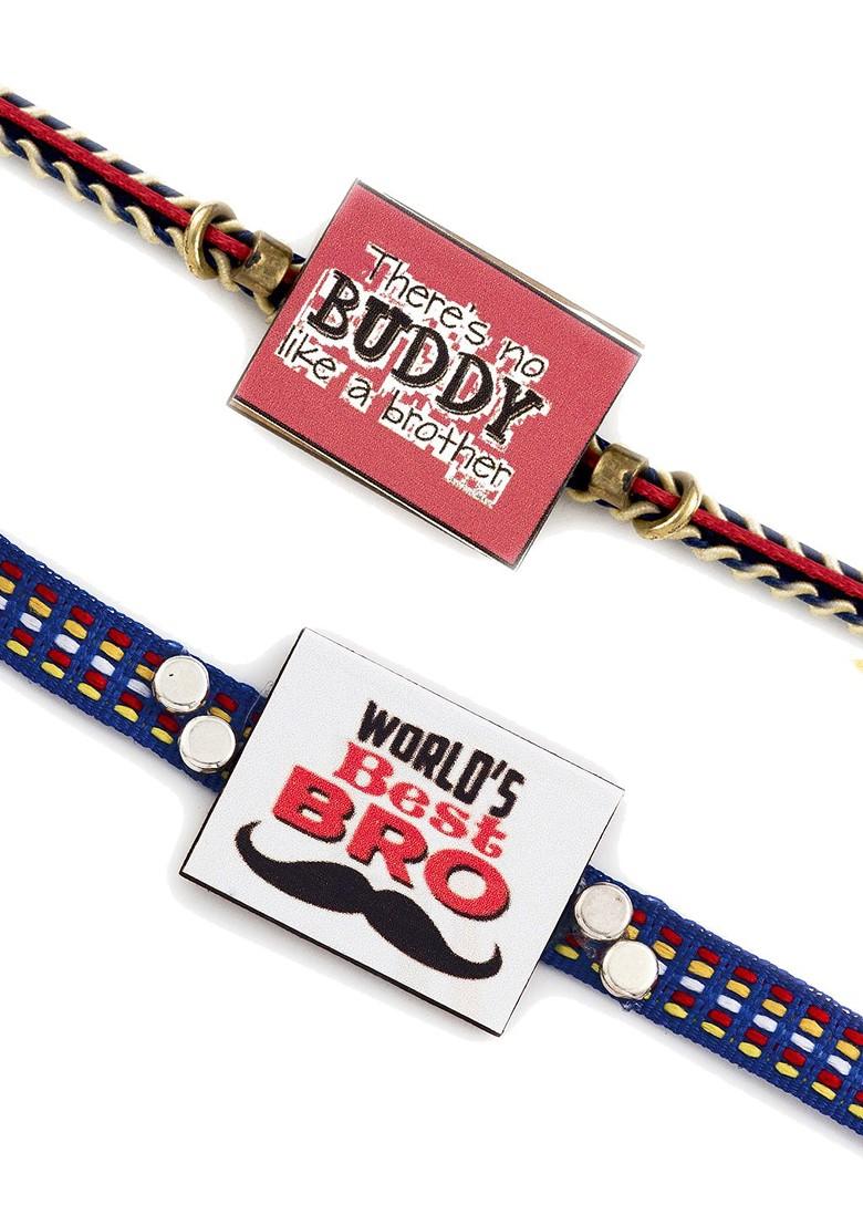 Kids Set Of 2 Multicoloured Rakhi - Indya