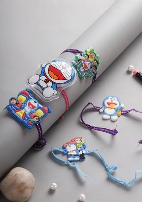 Kids Set Of 5 Doraemon Rakhi