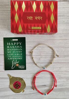 Pack Of 2 Combos Evil Eye Rakhi