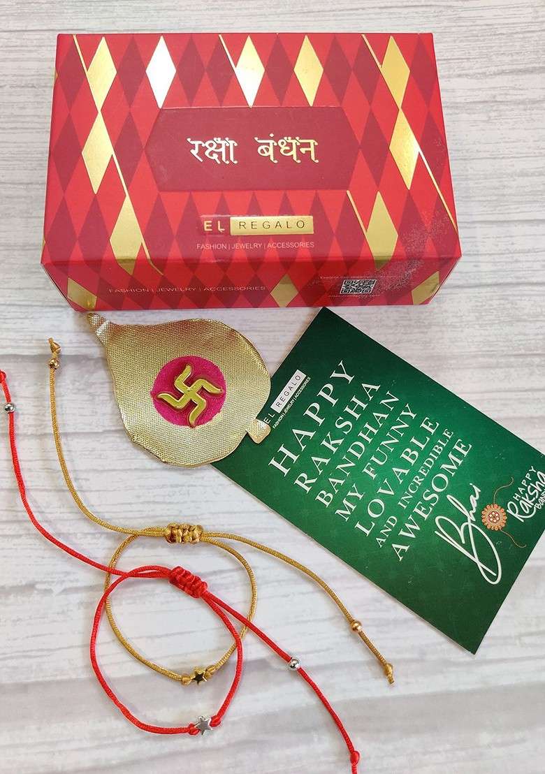 Set Of 2 Beaded Rakhi - Indya