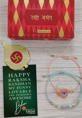 Unisex Set Of 2 Evil Eye Rakhi