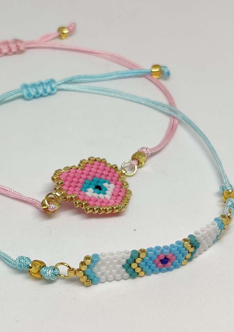 Unisex Set Of 2 Evil Eye Rakhi - Indya
