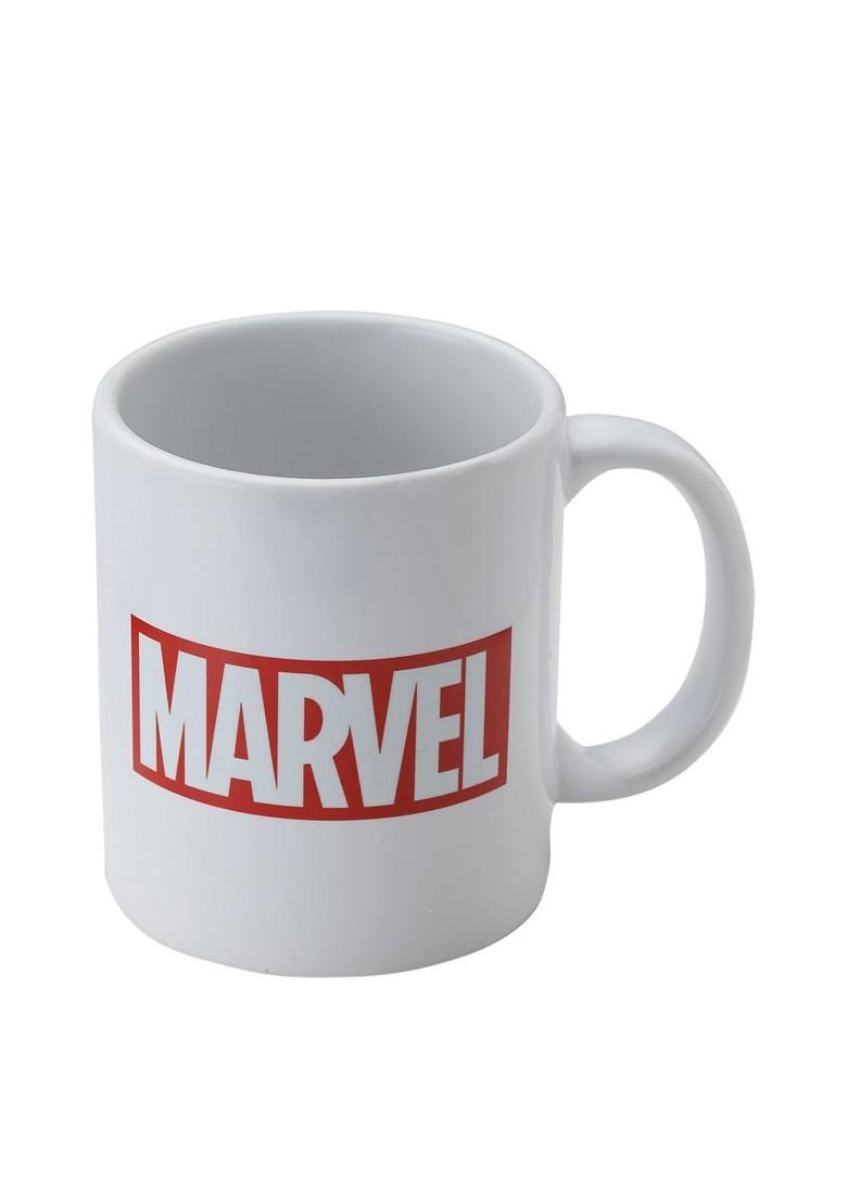 Blue And Red Evil Eye Beaded Rakhi With Marvel Mug Gift Set - Indya