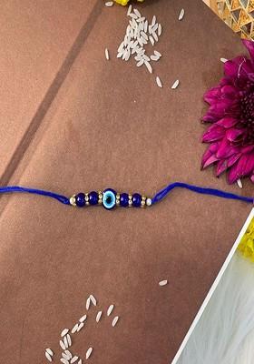Men Blue Evil Eye Beaded Rakhi