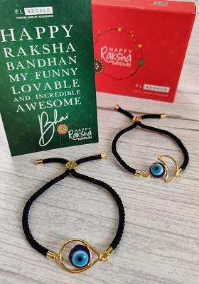 Bhaiya Bhabhi Set Of 2 Evil Eye Rakhi