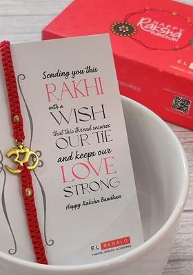Red Rakhi Gift Set