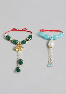 Set 2 Beaded Lumba Rakhis