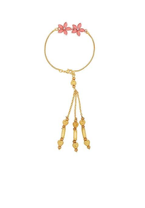 Crystals Floral Lumba Wraparound Rakhi