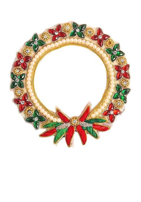 Unisex Floral Shape Stone Lumba Rakhi