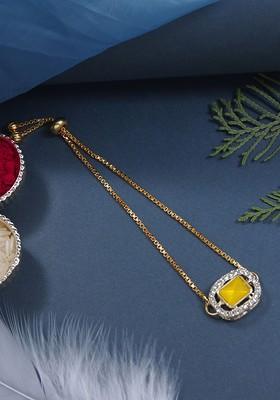 Square Shaped Adjustable Lumba Bracelet Rakhi