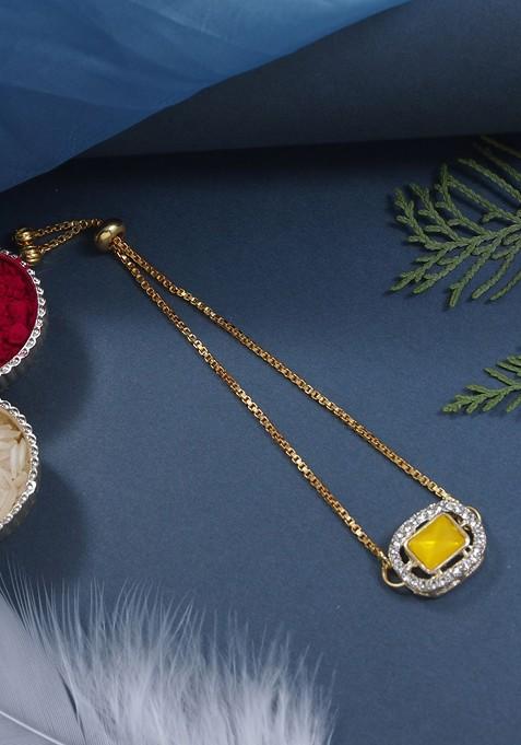 Square Shaped Adjustable Lumba Bracelet Rakhi