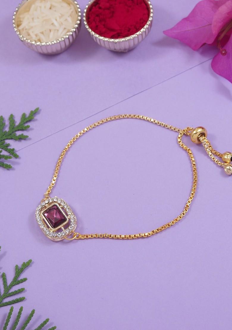 Square Shaped Mangalsutra Lumba Bracelet Rakhi