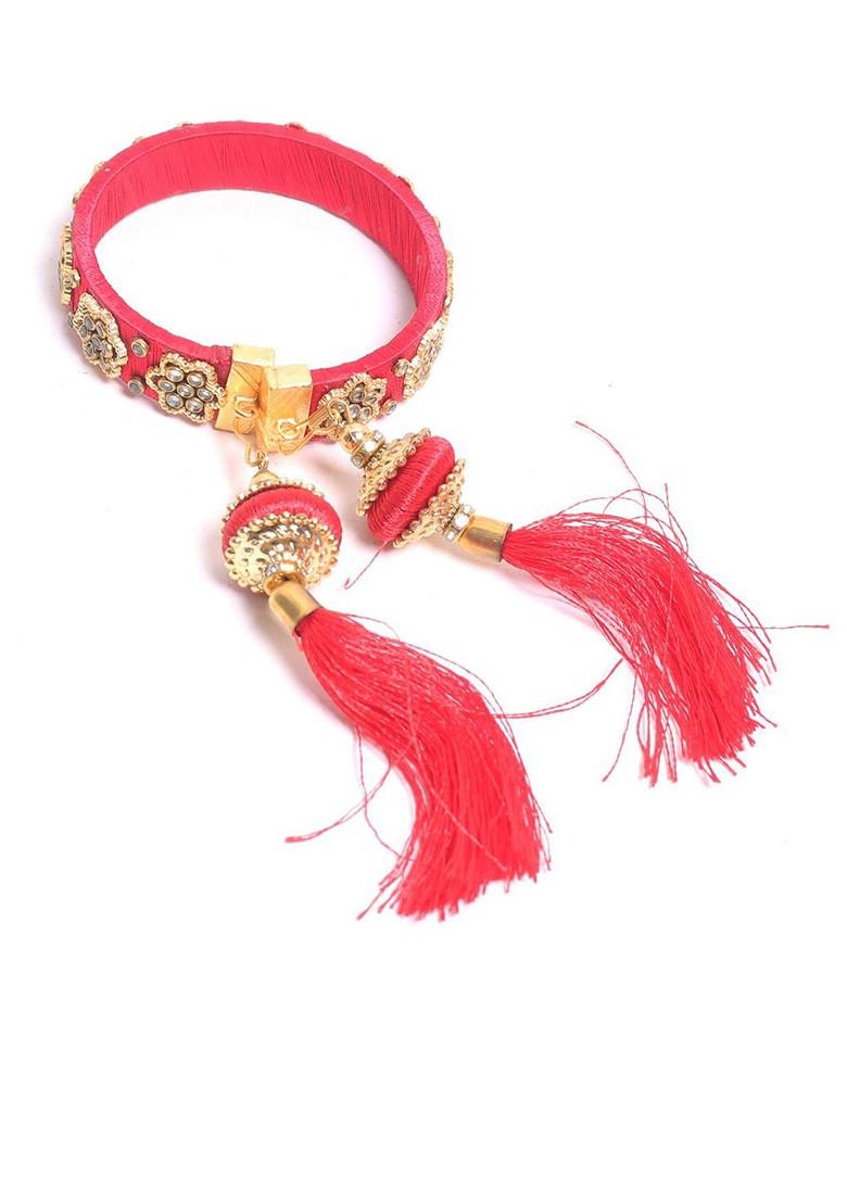 Multicoloured Bead Embedded Bracelet Lumba - Indya