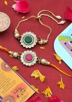 Rakhi For Brother Bhabhi Gift Combo With Fridge Magnet