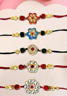 Men 5 Pcs Rakhi Gift Set