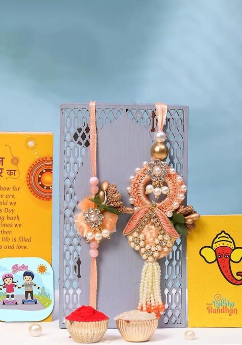 Set Of 2 Rakhi Gift With Brother Magnet