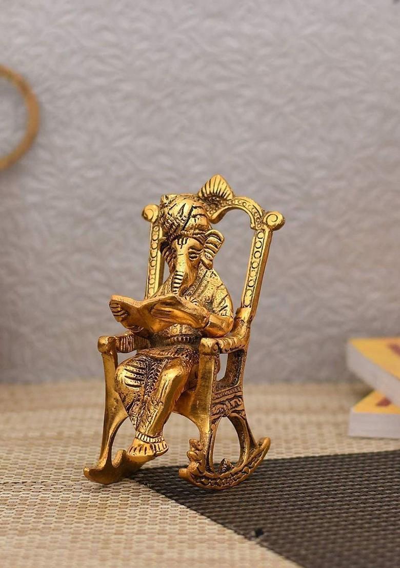 5 Pcs Lord Ganesh With Greeting Card And Roli Chawal Rakhi Gift Set - Indya