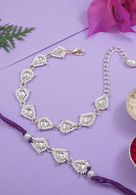 Set Of 2 Bhaiya Bhabhi Lumba Rakhi Bracelet