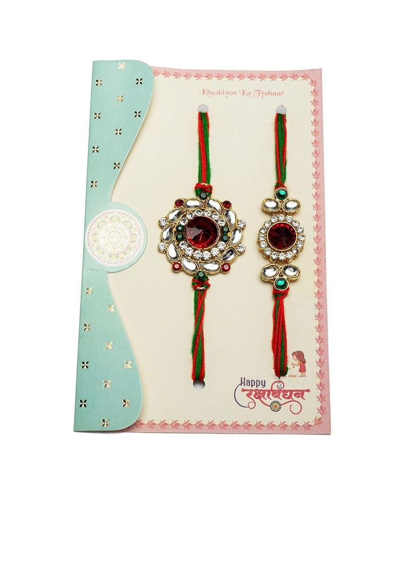 Gifts Set Of Best Bro Rakhi With Wooden Plaques And Roli Chawal