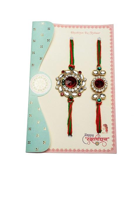 Gifts Set Of Best Bro Rakhi With Wooden Plaques And Roli Chawal