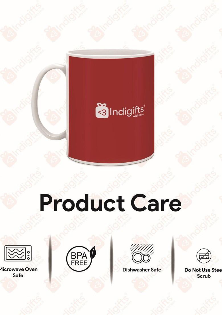 My Brother Is A Superhero Printed Ceramic Coffee Mug And Rakhi Gift Set