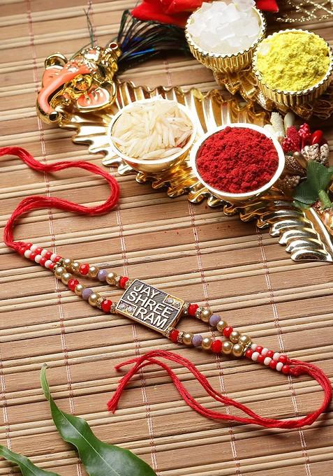 Artificial Beads Rakhi Gift Set