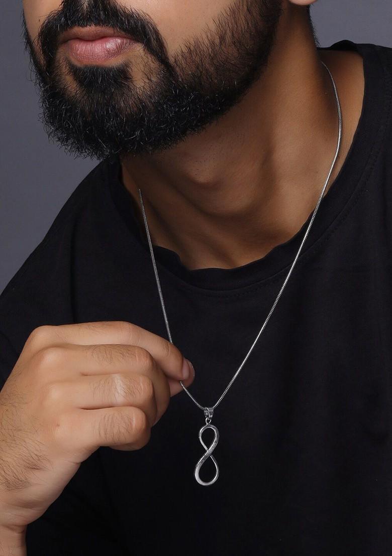 Boys Kundan Rakhi Gift Set With Infinity Pendant - Indya