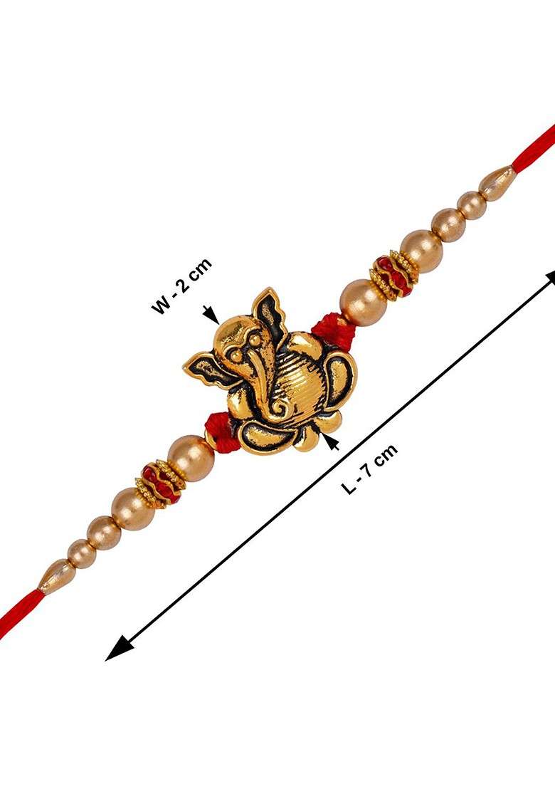 Set Of 2 Rakhi For Bhaiya And Roli Chawal Card Pooja Thali Gift Set Box - Indya