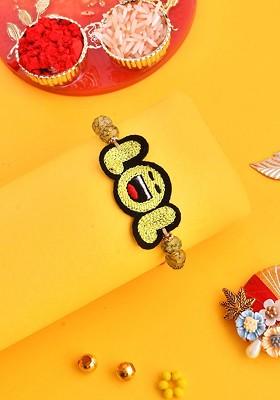 Unisex Knitted Lol Joyful Beaded Rakhi Gift Set.